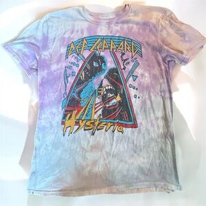 Vintage Def Leppard Tie Dye Tee - Size Large